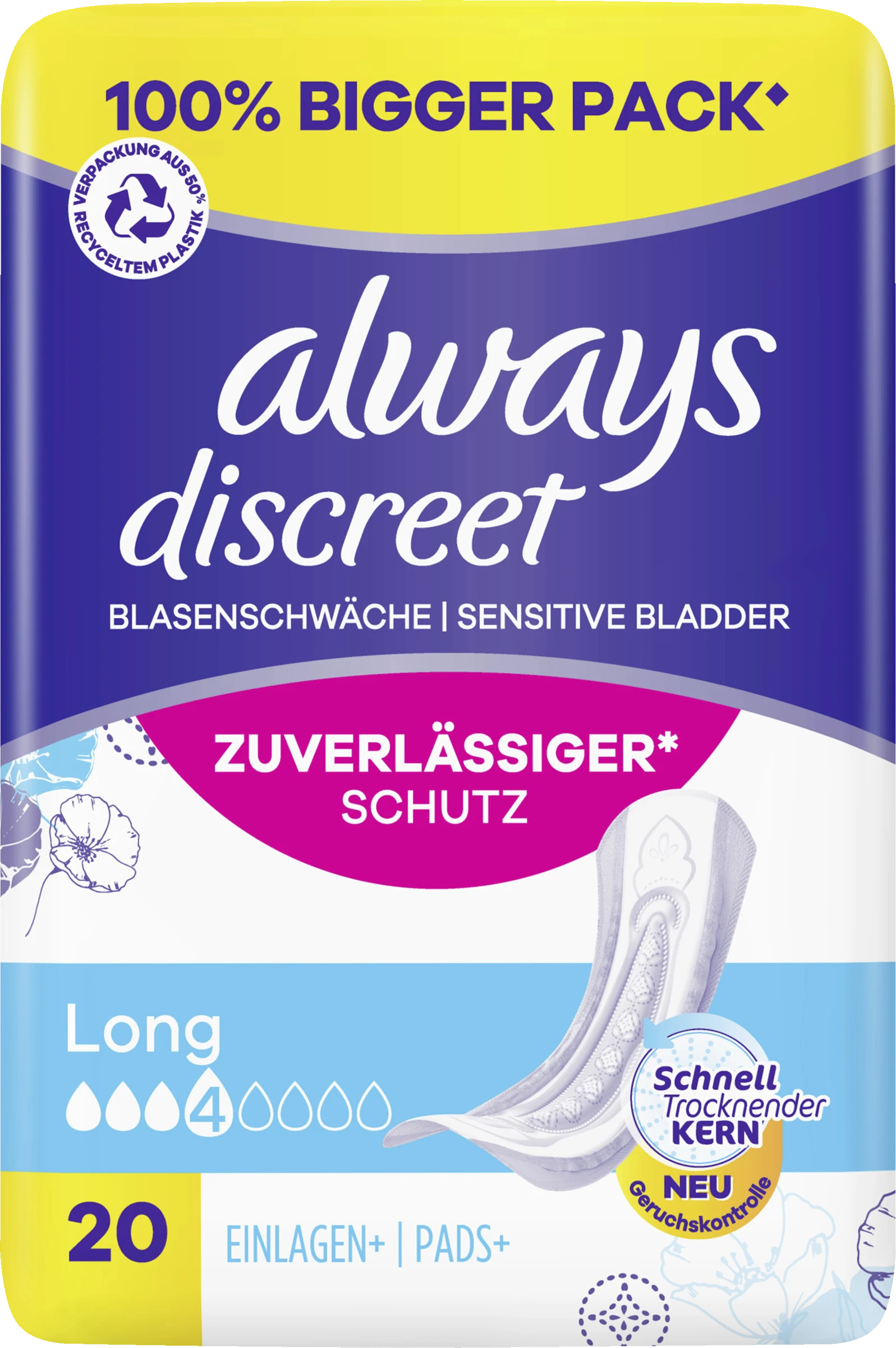 Always® Discreet Inkontinenz Long Big Pack