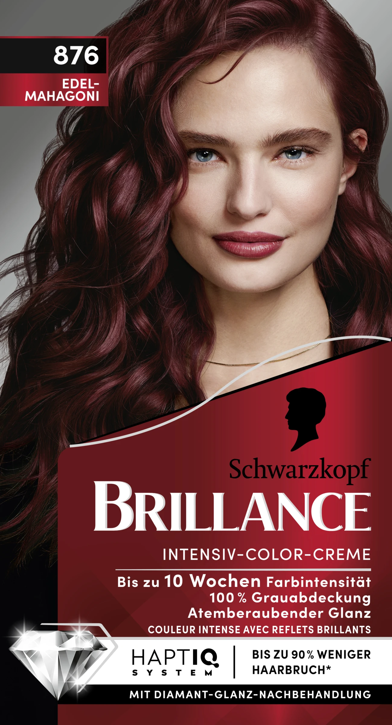 Schwarzkopf Brillance Intensiv-Color-Creme 876 Edel-Mahagoni