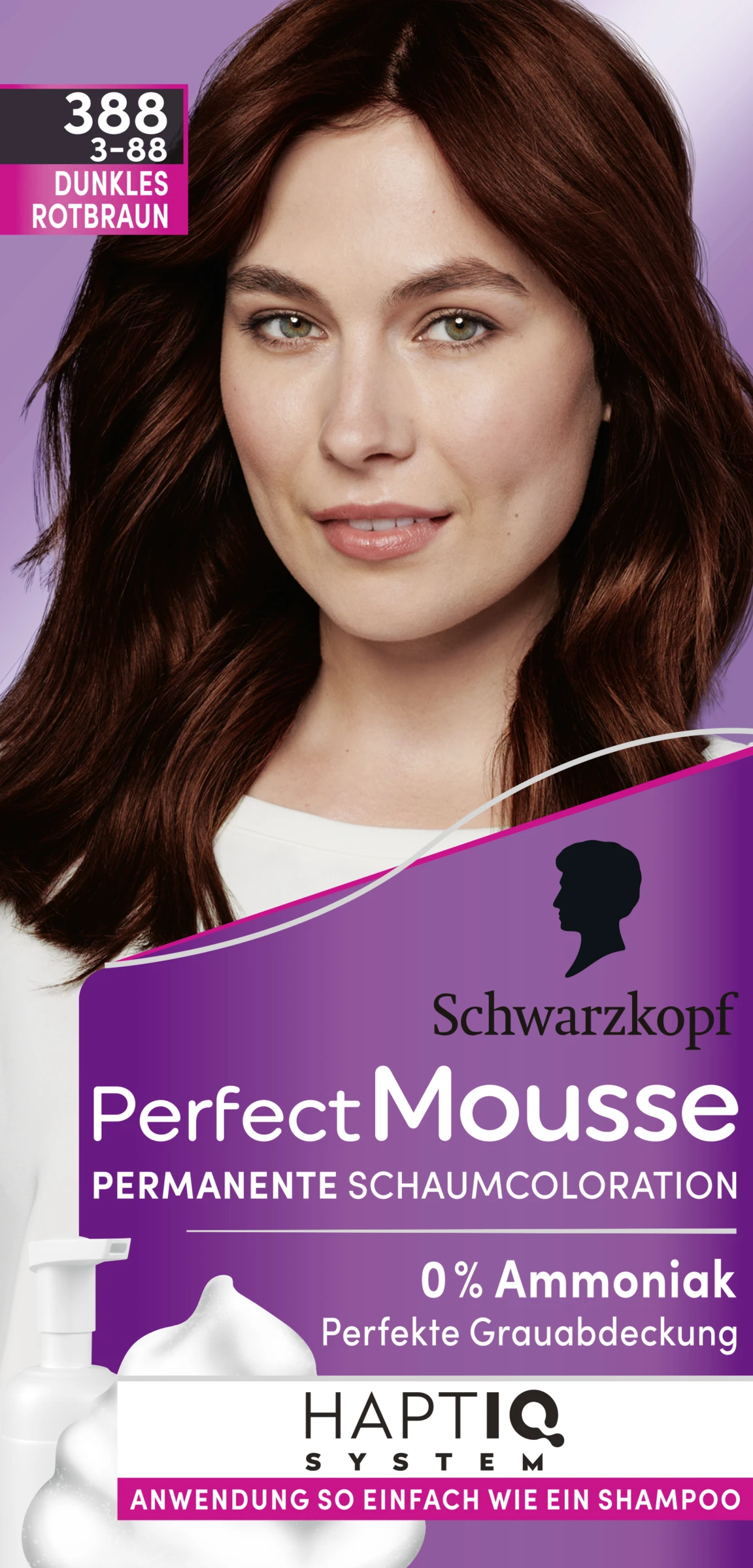 Schwarzkopf Perfect Mousse Perfect Mousse Schaumcoloration 388 Dunkles Rotbraun