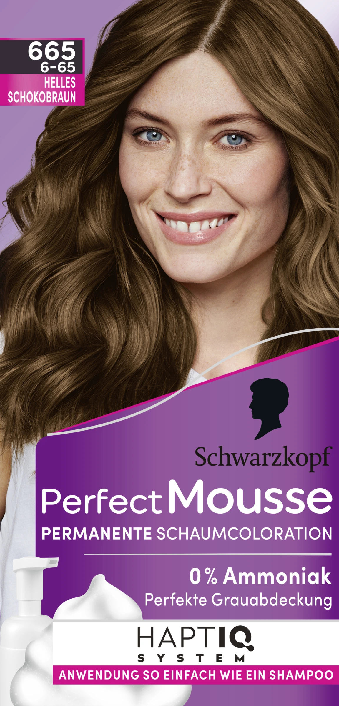 Schwarzkopf Perfect Mousse Perfect Mousse Schaumcoloration 665 Helles Schokobraun