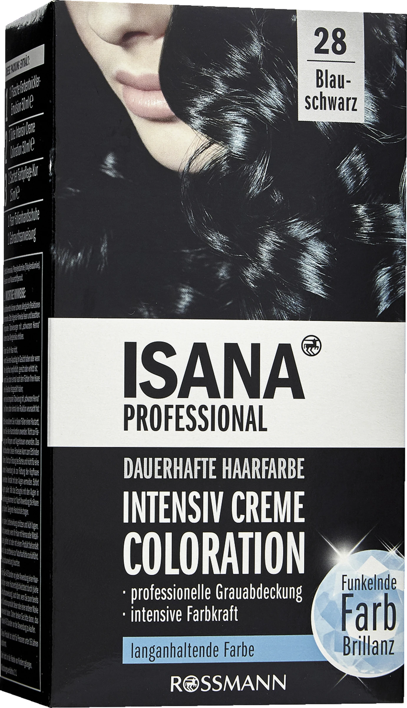 ISANA PROFESSIONAL Intensiv Creme Coloration 28 Blauschwarz