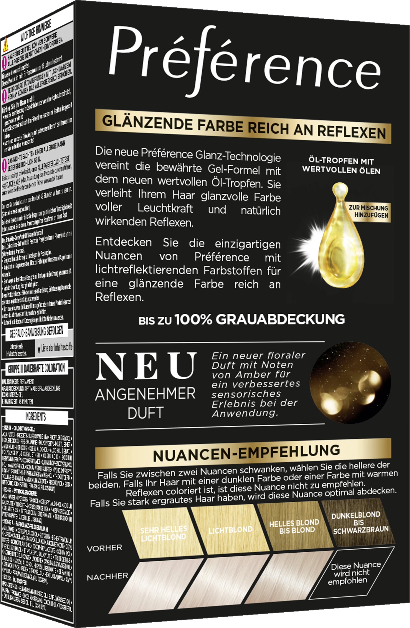 L’Oréal Paris Préférence Permanente Haarfarbe 10.21 Platin Perlmuttblond (Stockholm) 6 L’Oréal Paris Préférence Permanente Haarfarbe 10.21 Platin Perlmuttblond (Stockholm) – Bild 4