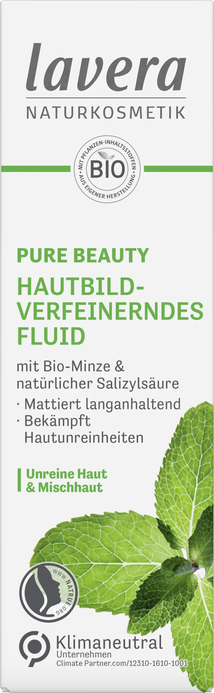 Lavera PURE BEAUTY Hautbildverfeinerndes Fluid 3 Lavera PURE BEAUTY Hautbildverfeinerndes Fluid