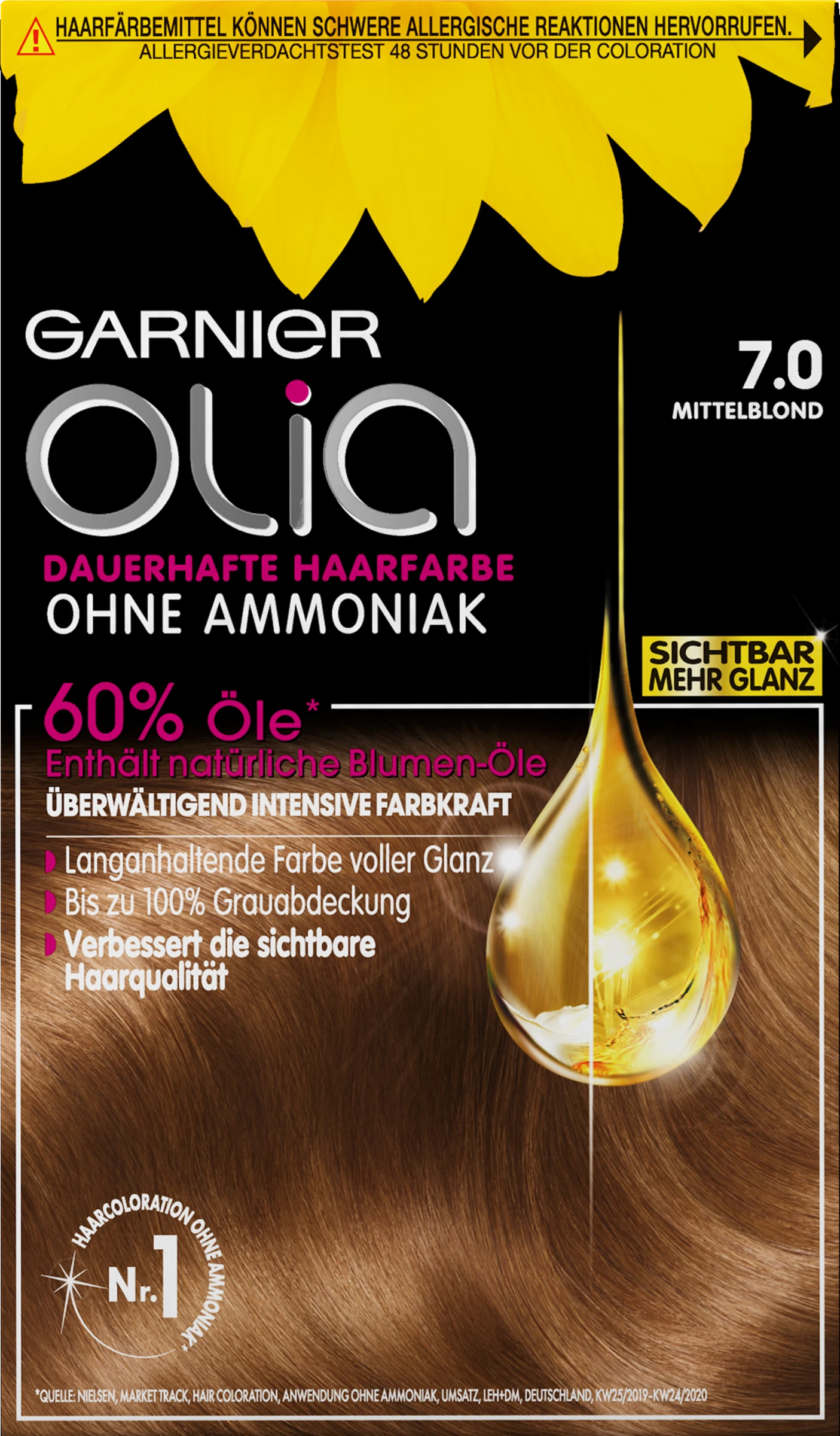 Garnier Olia Dauerhafte Haarfarbe 7.0 Mittelblond