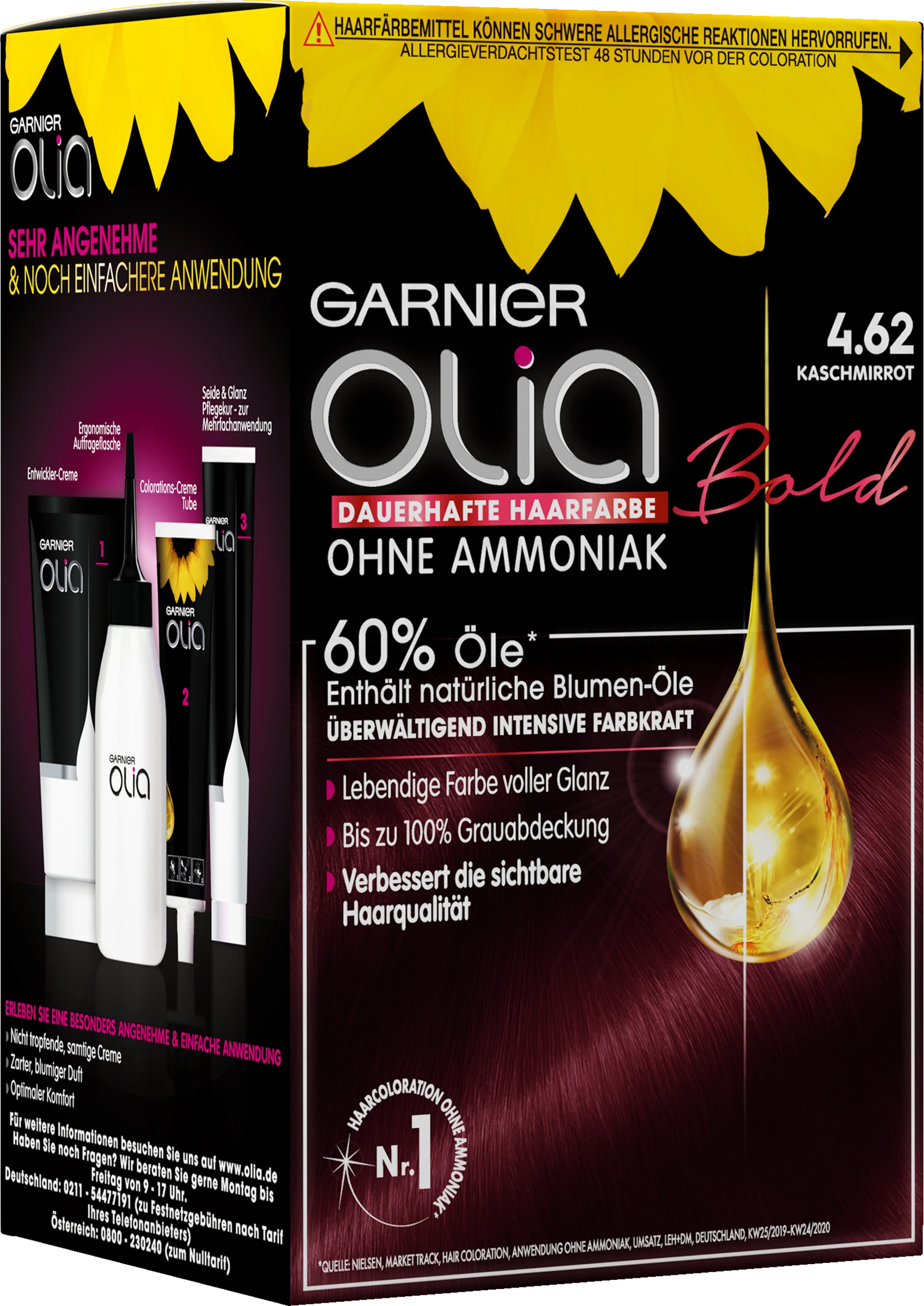 Garnier Olia Dauerhafte Haarfarbe 4.62 Kaschmirrot – Bild 2