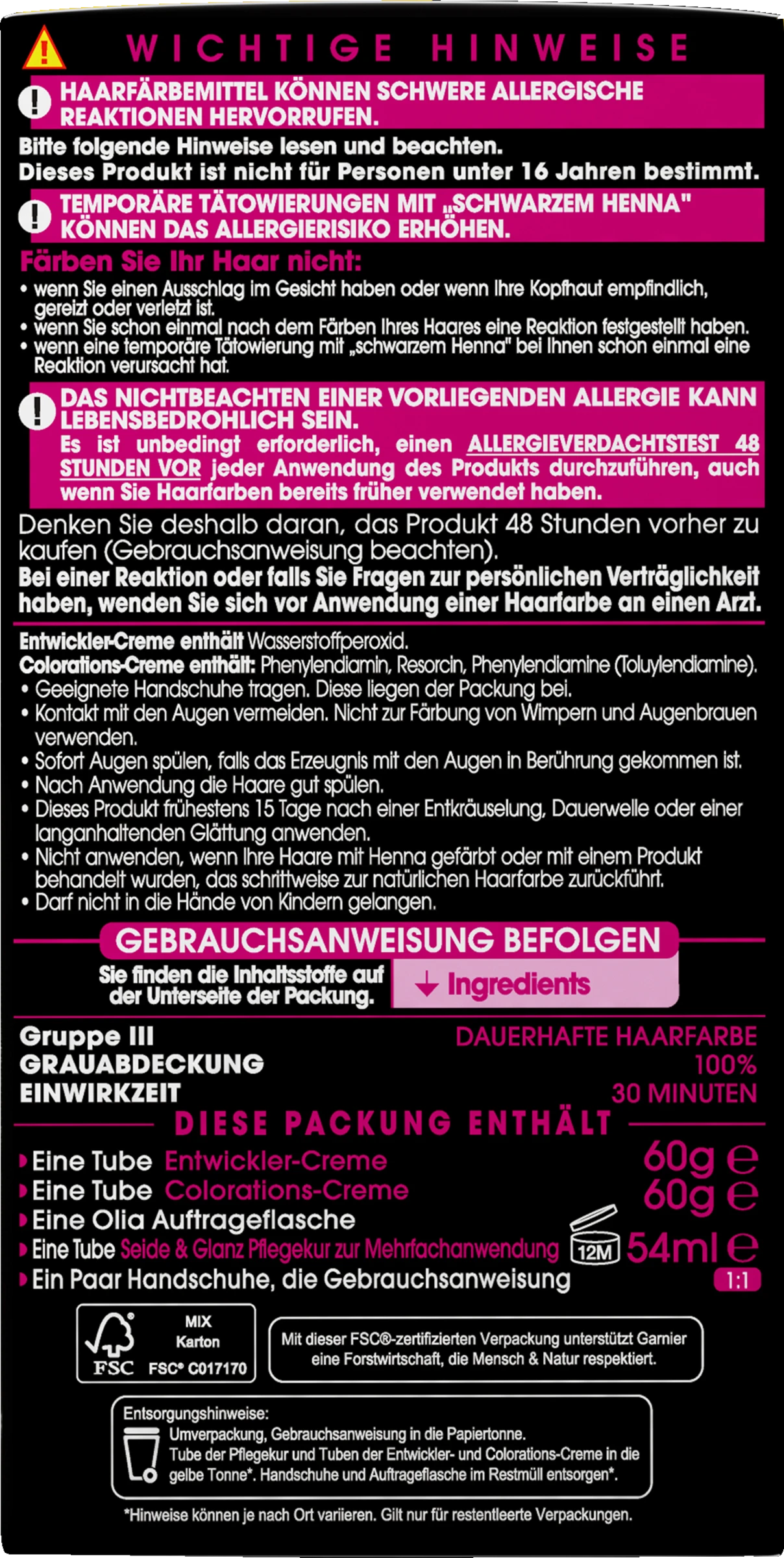 Garnier Olia Dauerhafte Haarfarbe 4.62 Kaschmirrot – Bild 3