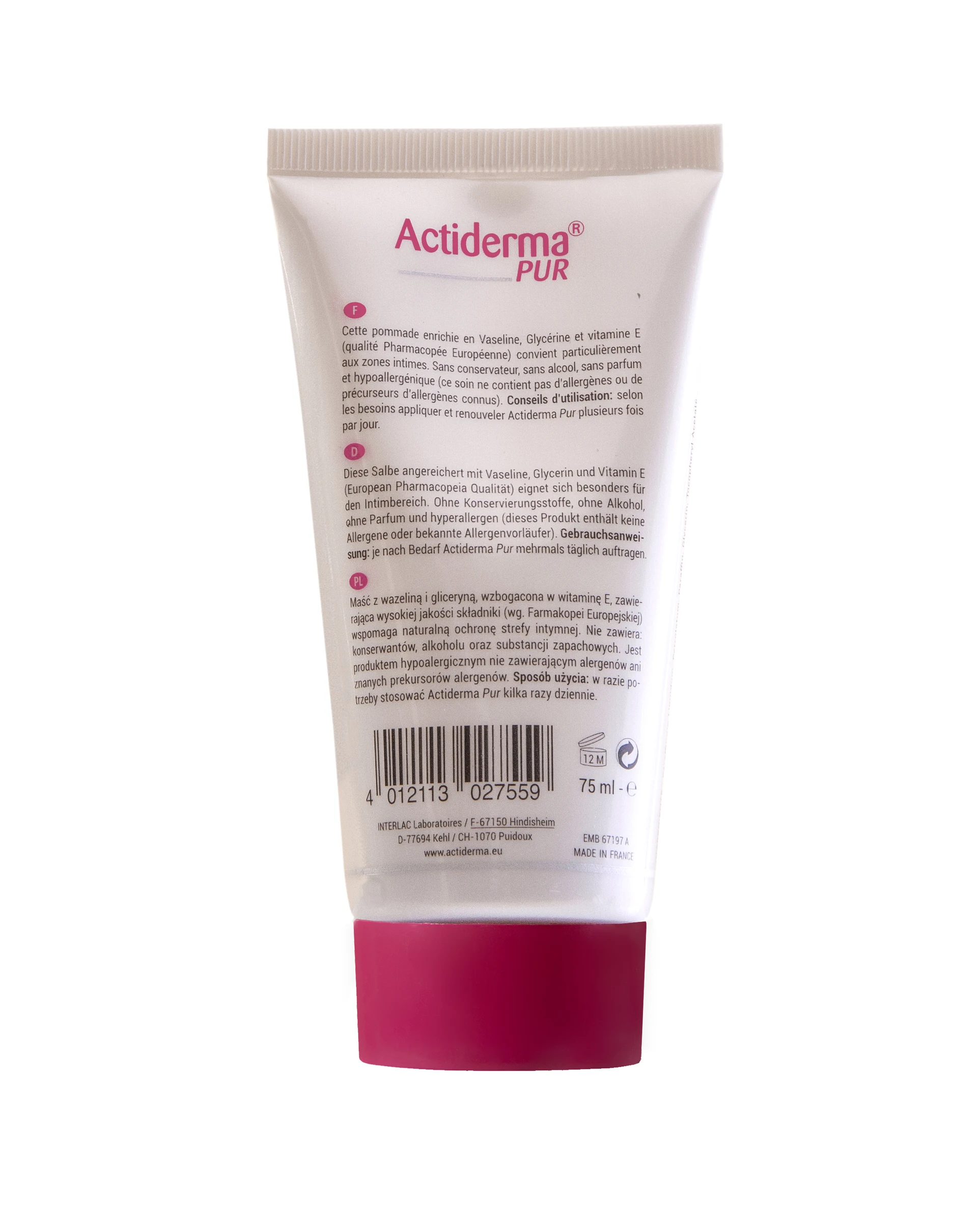 Actiderma Pur Intimpflege Salbe Hypoallergen – Bild 2