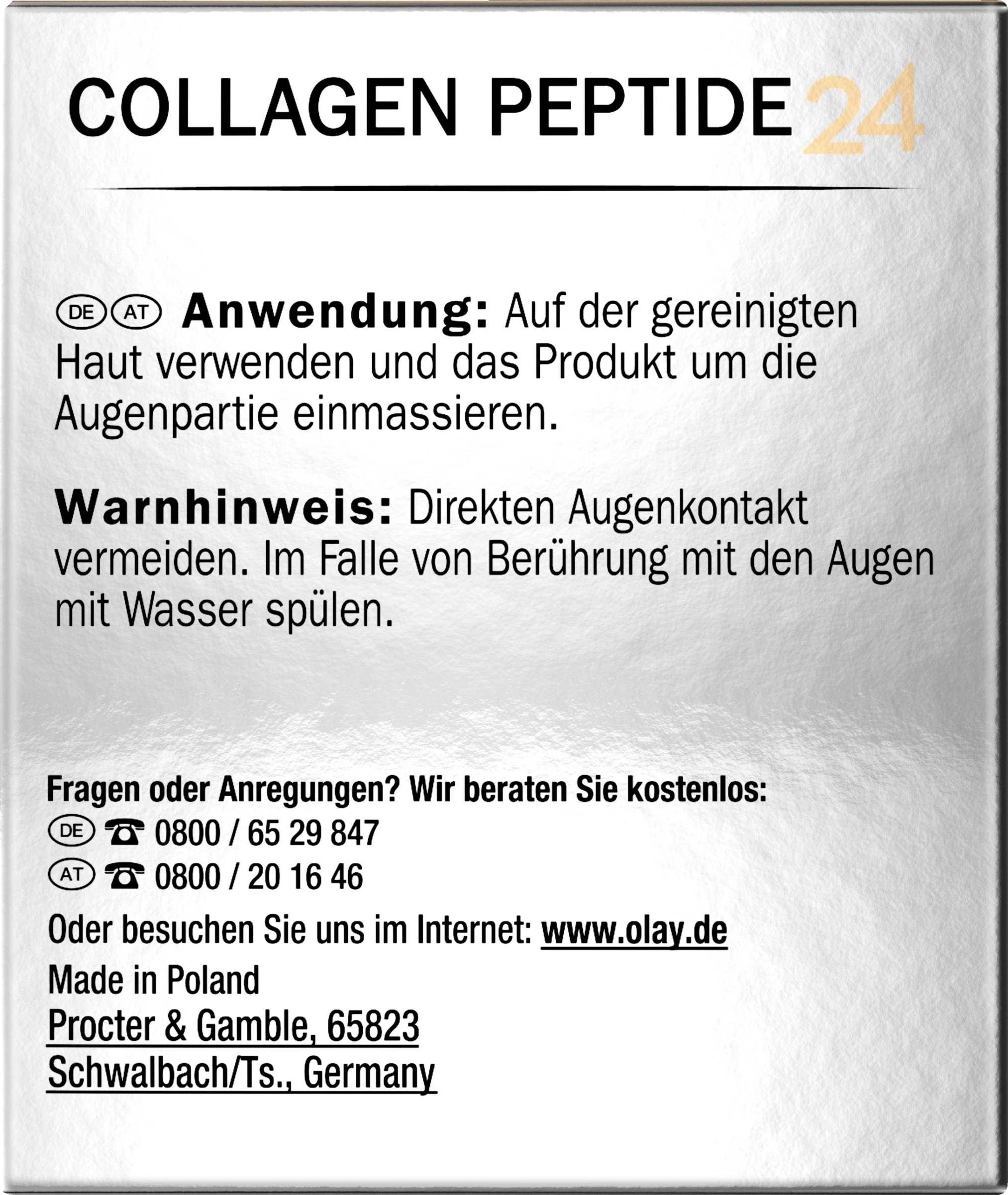 Olay Collagen Peptide24 Augencreme 5 Olay Collagen Peptide24 Augencreme – Bild 3
