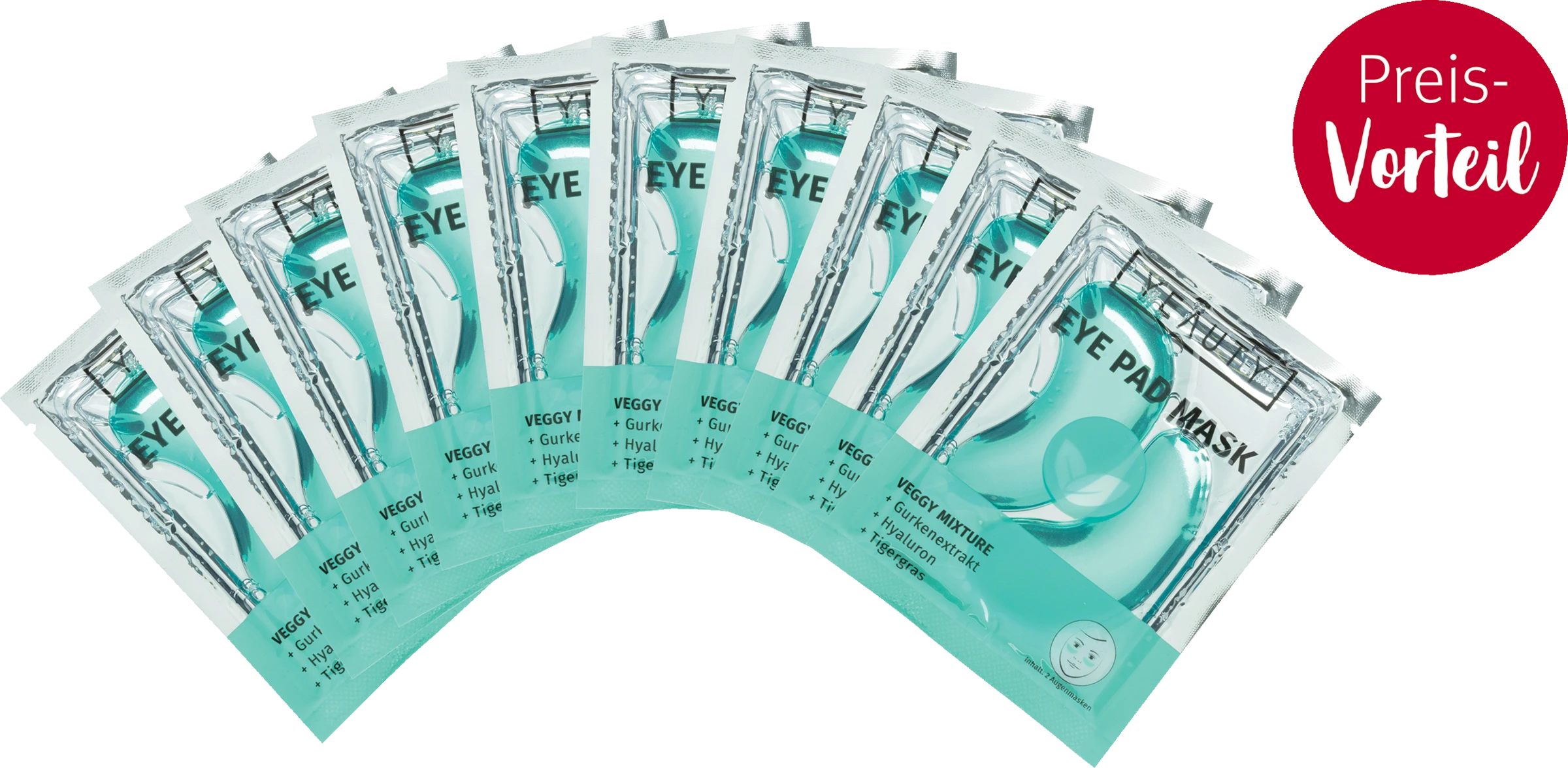 YEAUTY Vorteilspack Eye Pad Mask Veggy Mixture 3 YEAUTY Vorteilspack Eye Pad Mask Veggy Mixture