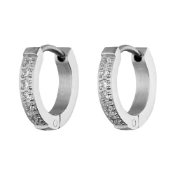 Accessories Creolen Aus Stainless Steel Mit Zirkonia-Steinen