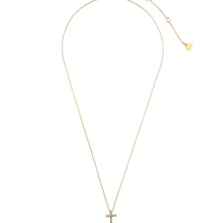 Accessories Kette Vergoldet Mit Kreuz-Anhänger Und Strasssteinen