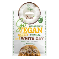 7DAYS Go VEGAN MONDAY WHITE DAY Tuchmaske