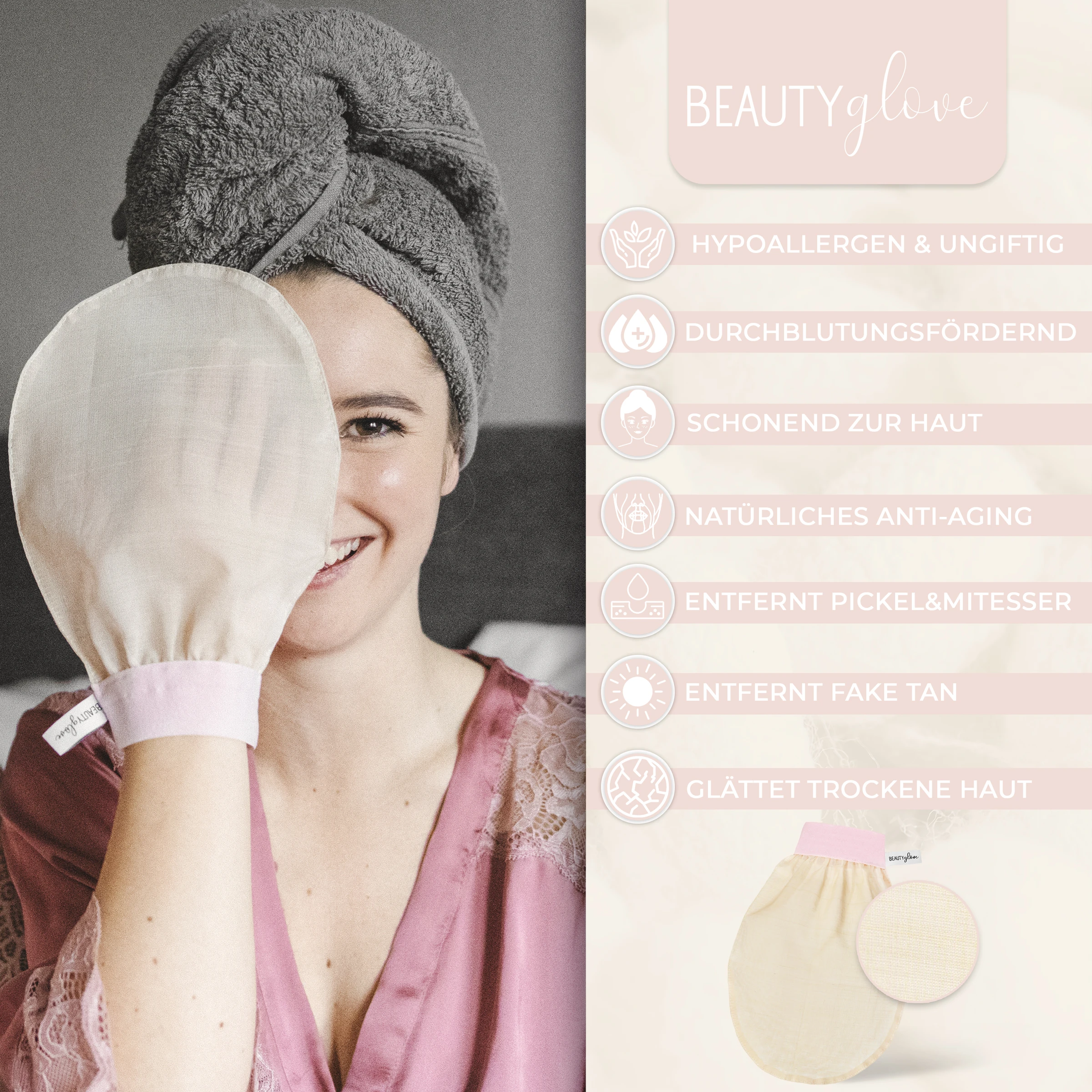 BEAUTYglove Peelinghandschuh Aus Seide – Bild 5