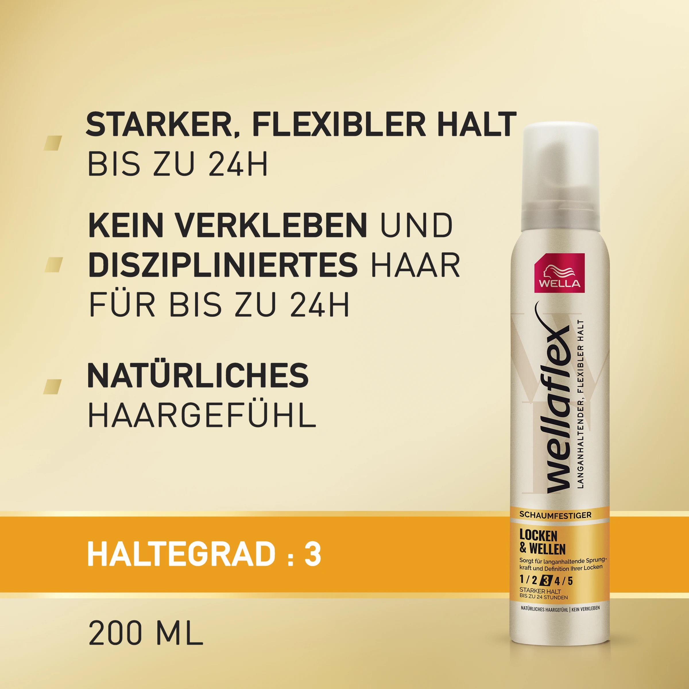 Wella Wellaflex Schaumfestiger Locken & Wellen Starker Halt 5 Wella Wellaflex Schaumfestiger Locken & Wellen Starker Halt – Bild 3