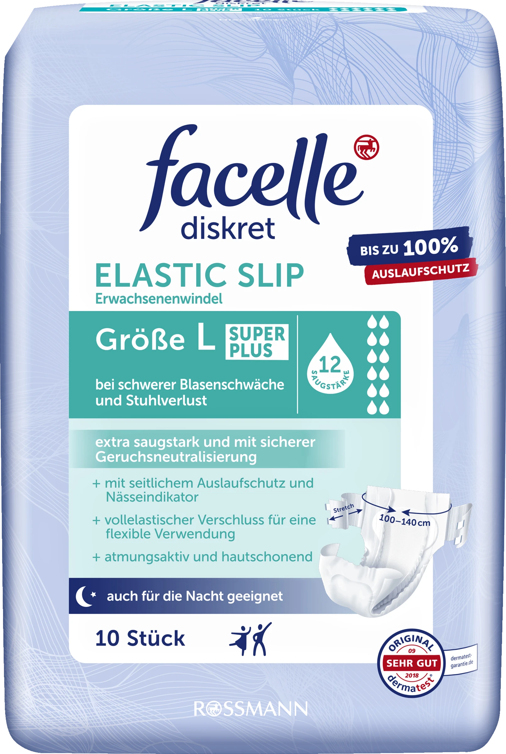 Facelle Diskret Elastic Slip Größe L Super Plus