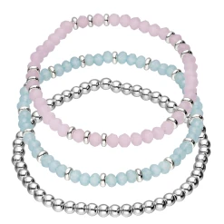 Accessories Armband-Set Versilbert Mit Zierperlen