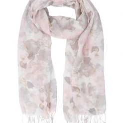 Accessories Schal Mit Blumen-Muster Und Fransen Aus Ca. 30 % Recyceltem Material