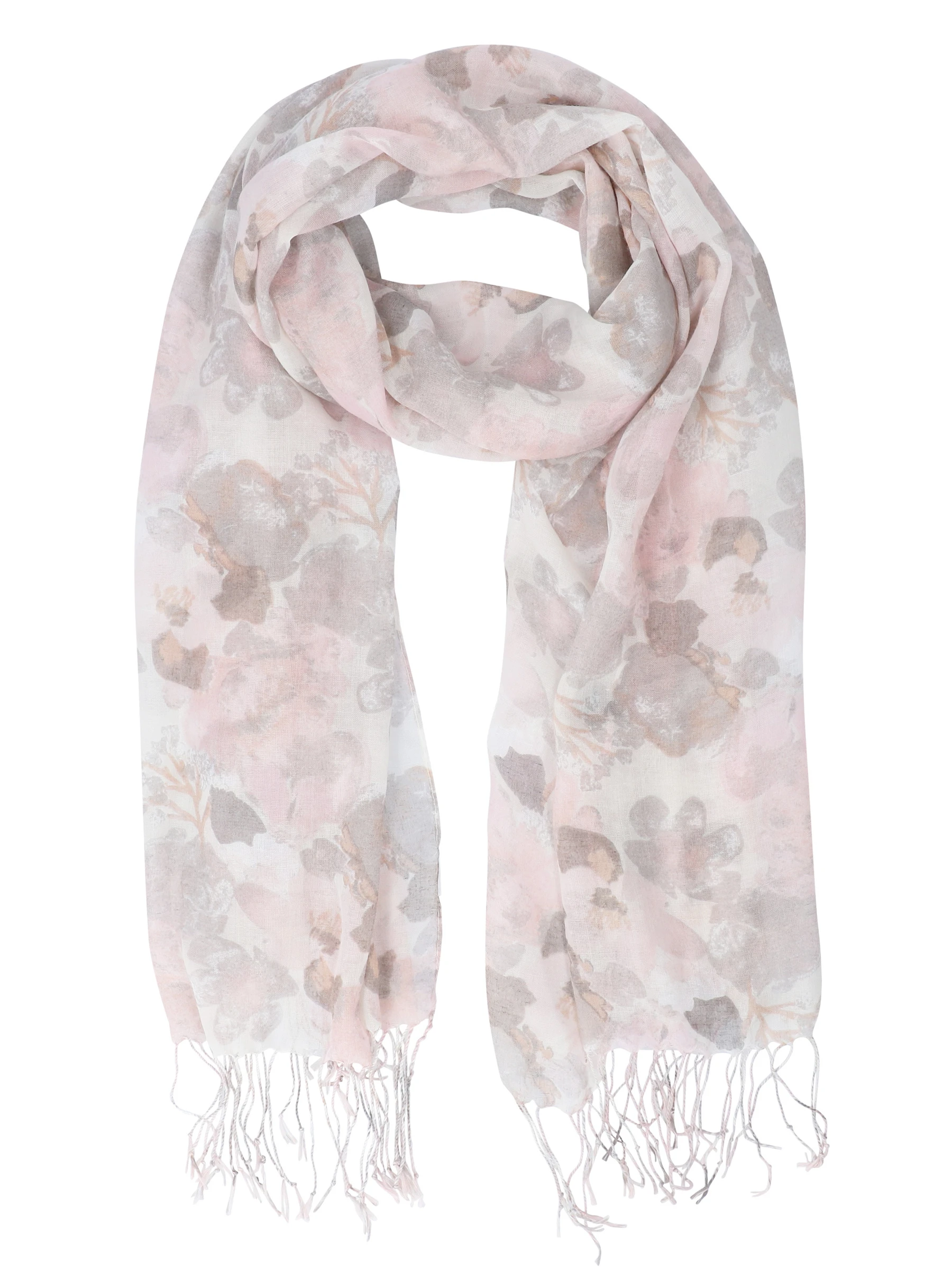 Accessories Schal Mit Blumen-Muster Und Fransen Aus Ca. 30 % Recyceltem Material 3 Accessories Schal Mit Blumen-Muster Und Fransen Aus Ca. 30 % Recyceltem Material