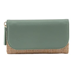 Accessories Mintfarbenes Portemonnaie In Leder-Optik