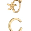 Accessories Goldfarbenes Earcuff-Set Mit Seestern-Motiv