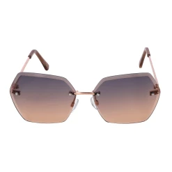 SIX Rahmenlose Sonnenbrille Mit Braunen Gläsern