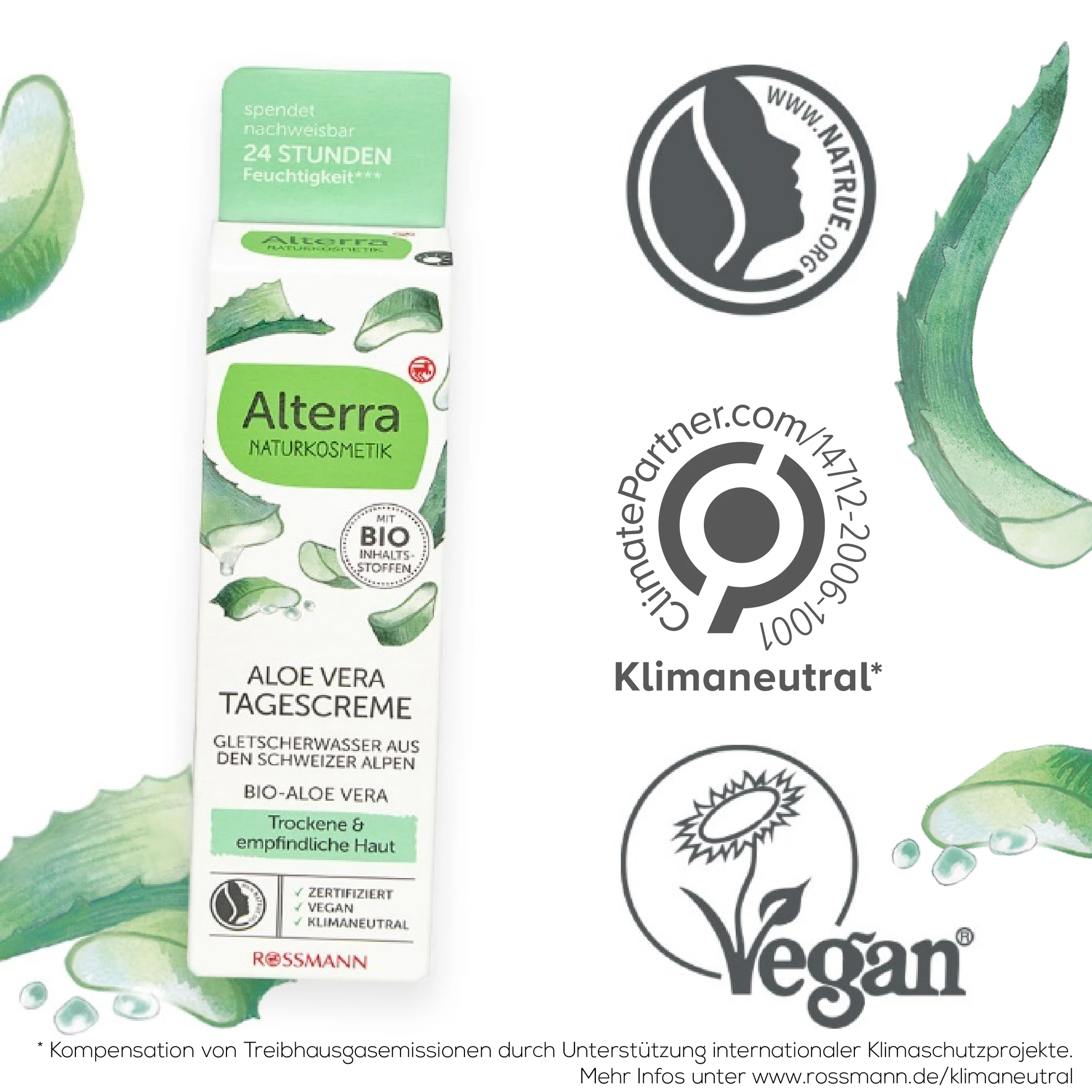 Alterra NATURKOSMETIK Tagescreme Bio-Aloe Vera & Gletscherwasser – Bild 2