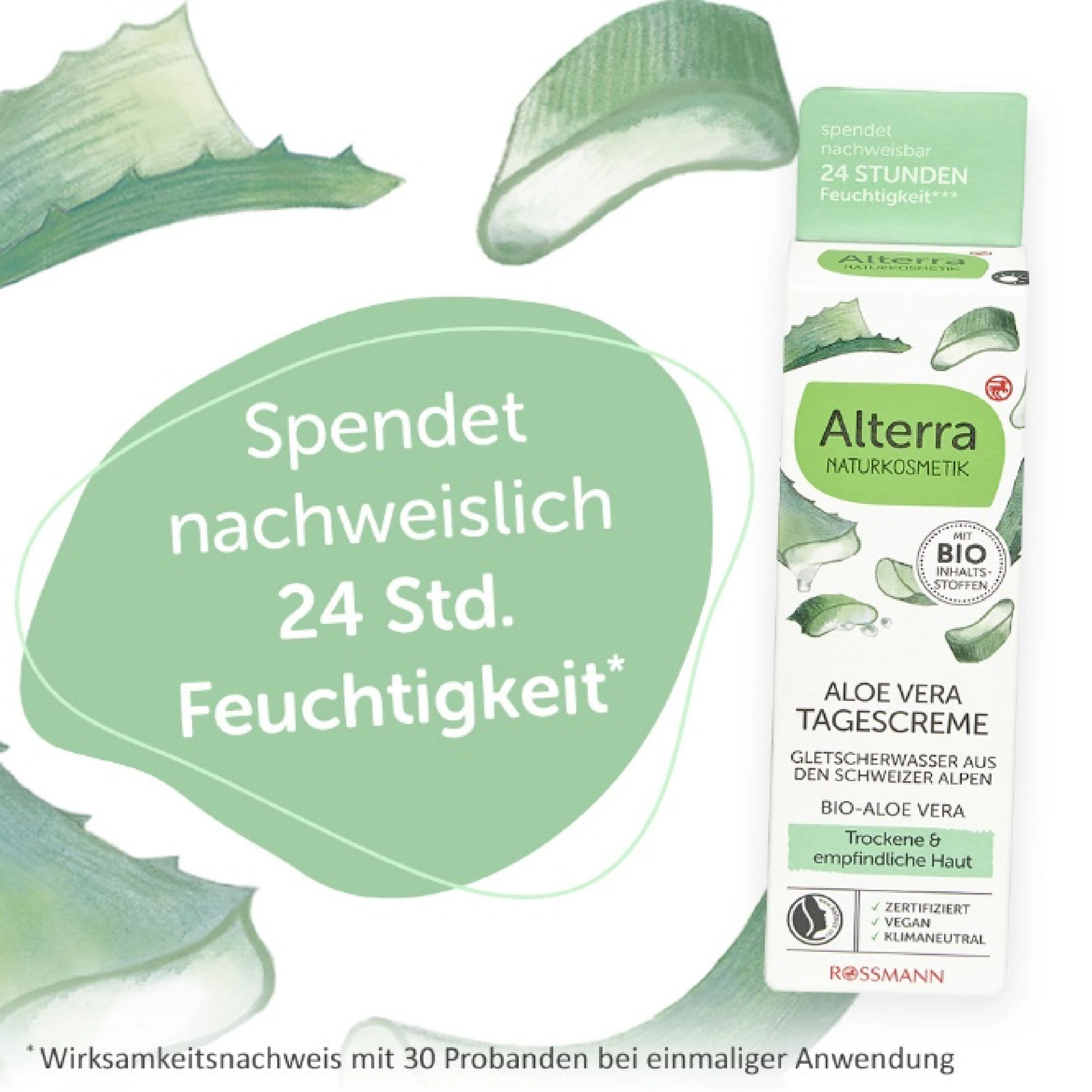 Alterra NATURKOSMETIK Tagescreme Bio-Aloe Vera & Gletscherwasser – Bild 3