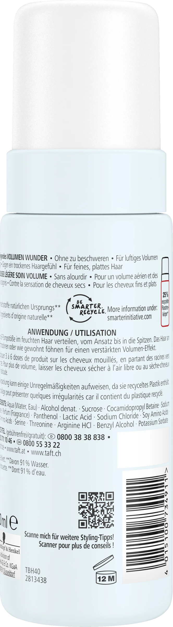 Schwarzkopf Taft Pflegendes Volumen Wunder – Bild 2