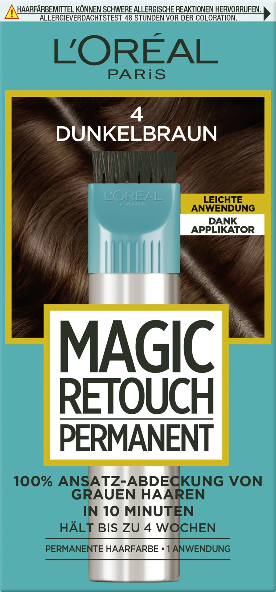 L’Oréal Paris Magic Retouch Permanent Ansatz-Abdeckung 4 Dunkelbraun