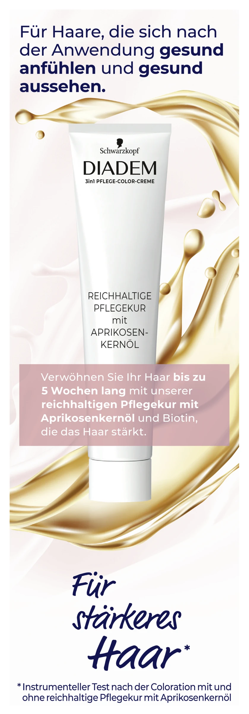 Schwarzkopf Diadem 3in1 Pflege-Color-Creme 718 Haselnuss – Bild 2