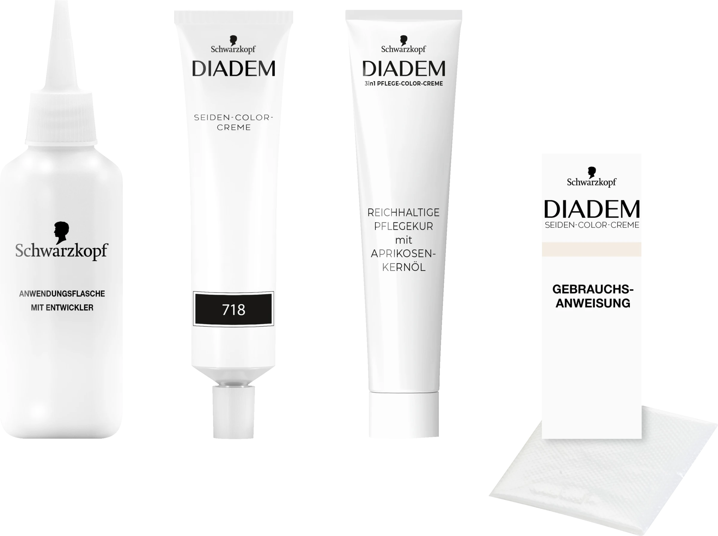 Schwarzkopf Diadem 3in1 Pflege-Color-Creme 718 Haselnuss – Bild 7