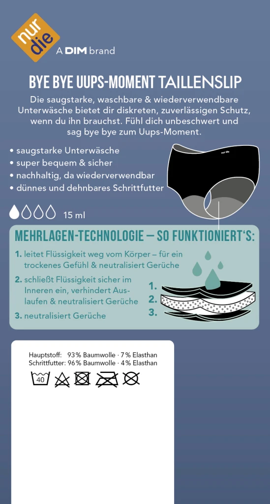 Nur Die Bye Bye Uups-Moment Taillenslip Schwarz Gr. XL 48-50 – Bild 2