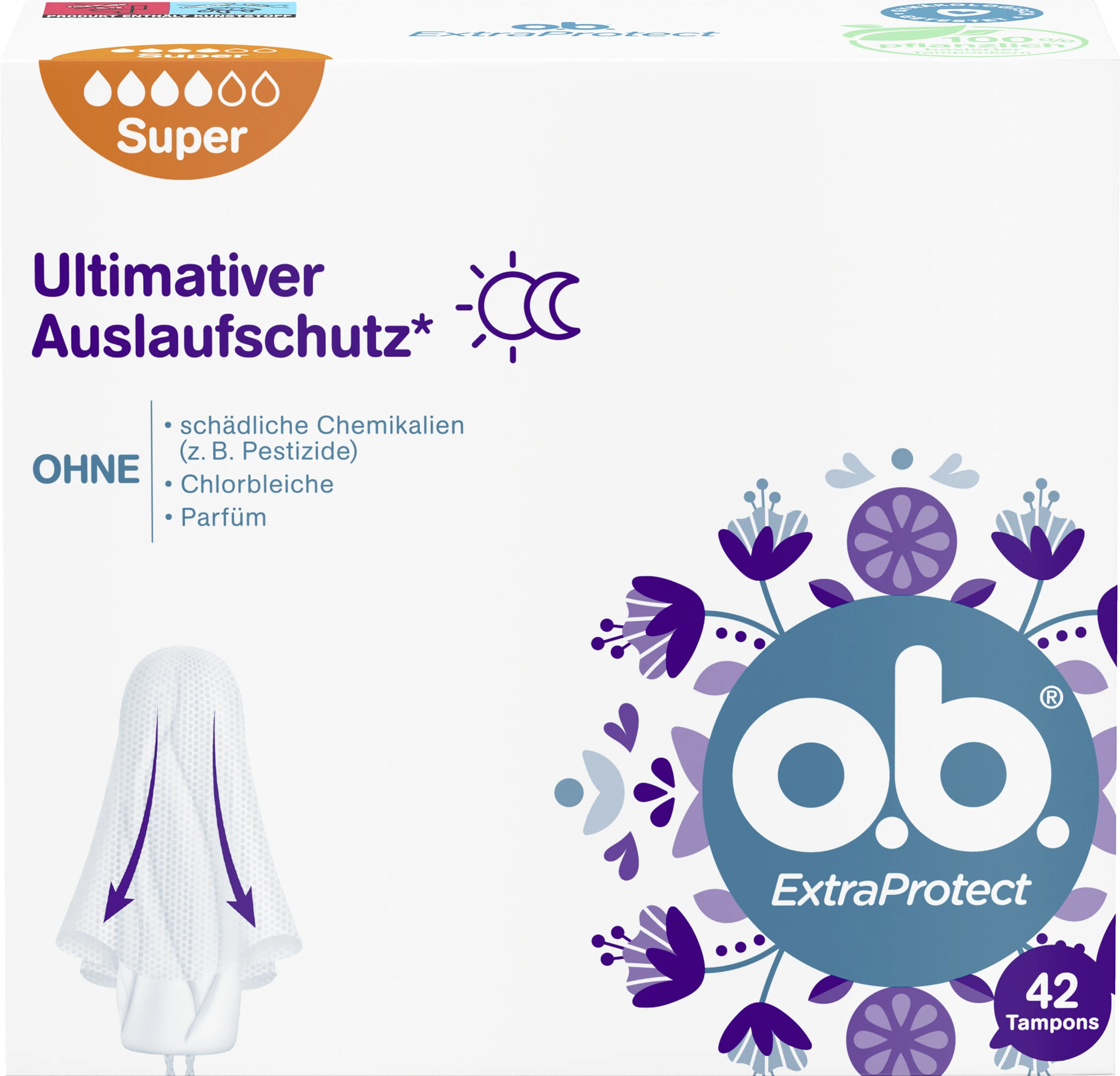 O.b. ExtraProtect Tampons Super 3 O.b. ExtraProtect Tampons Super