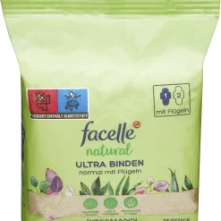 Facelle Natural Ultra Binde Normal Mit Flügeln