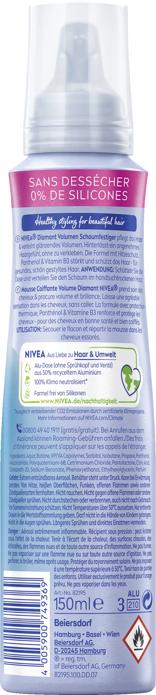 NIVEA Diamant Volumen Schaumfestiger – Bild 2