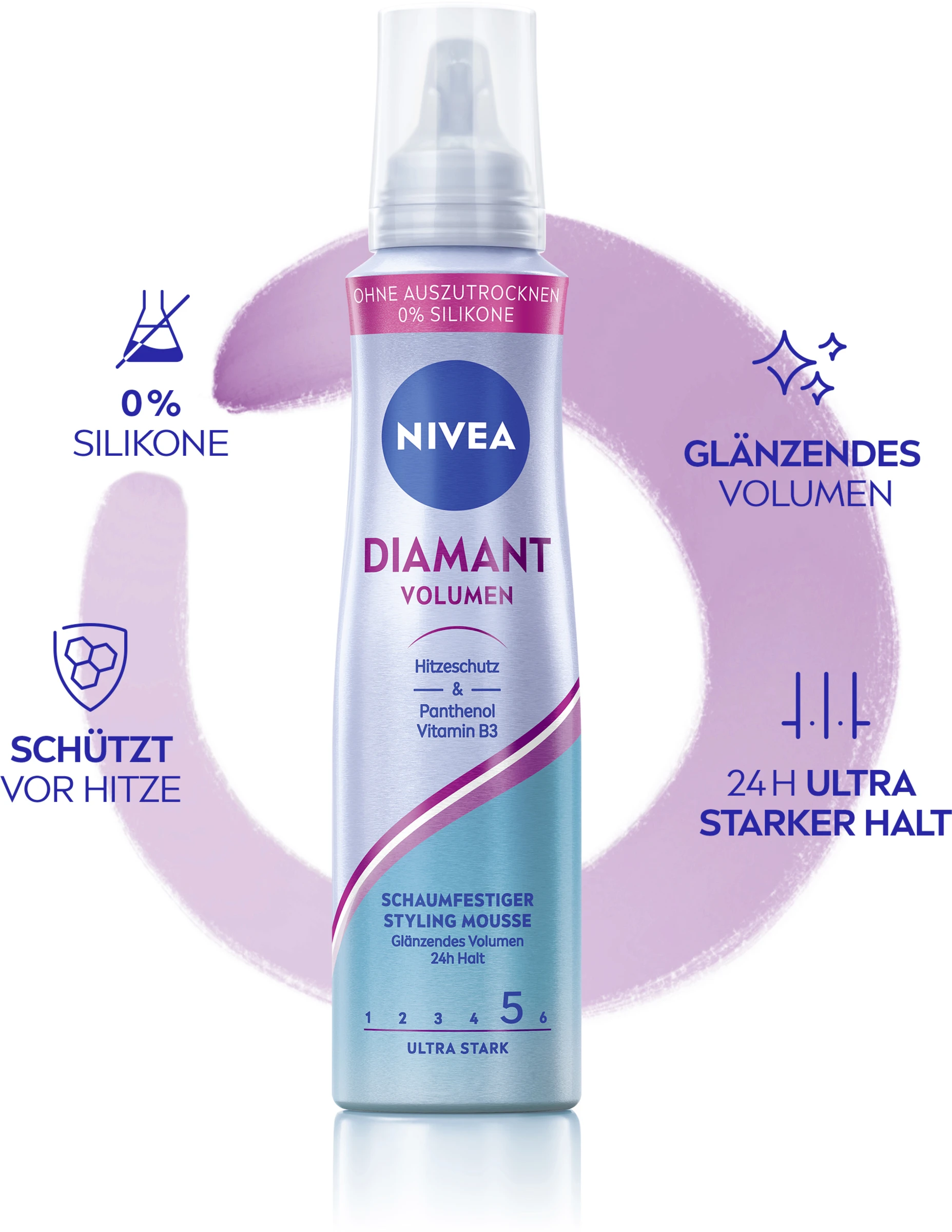 NIVEA Diamant Volumen Schaumfestiger – Bild 4