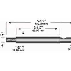 BMI Shaft Edger 5-1/2'' X 3/8'' X 3/8''